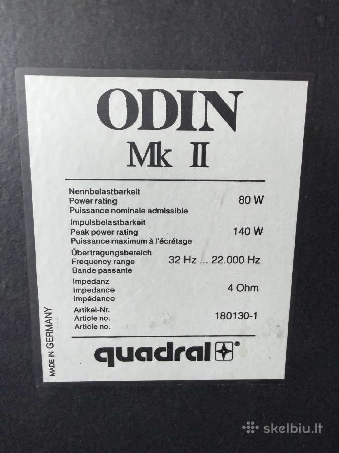 Quadral Odin Mk II - nuotraukos Nr. 6