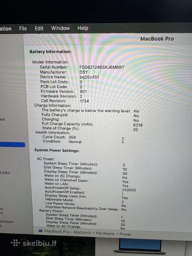 MacBook Pro 15 2018 32gb 1tb Vega 20 4gb - nuotraukos Nr. 3