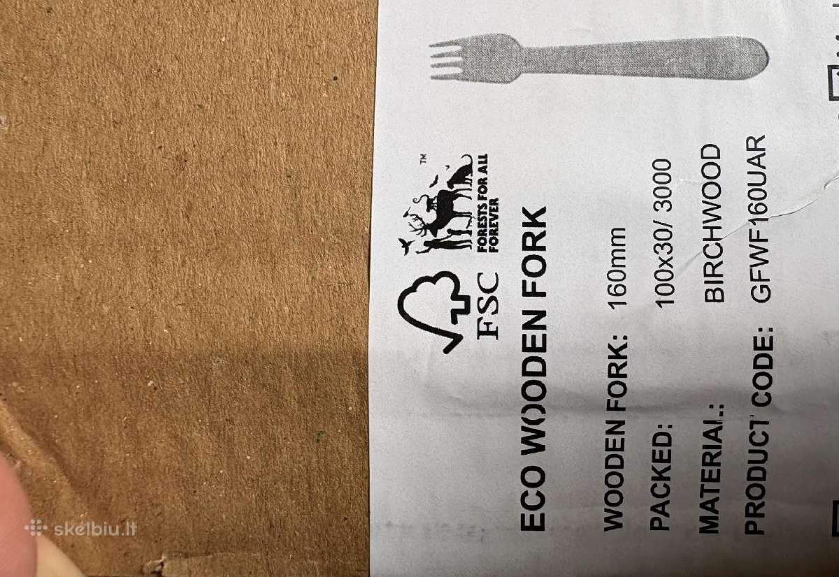 Vienkartinės medinės šakutės 3000vnt - nuotraukos Nr. 3
