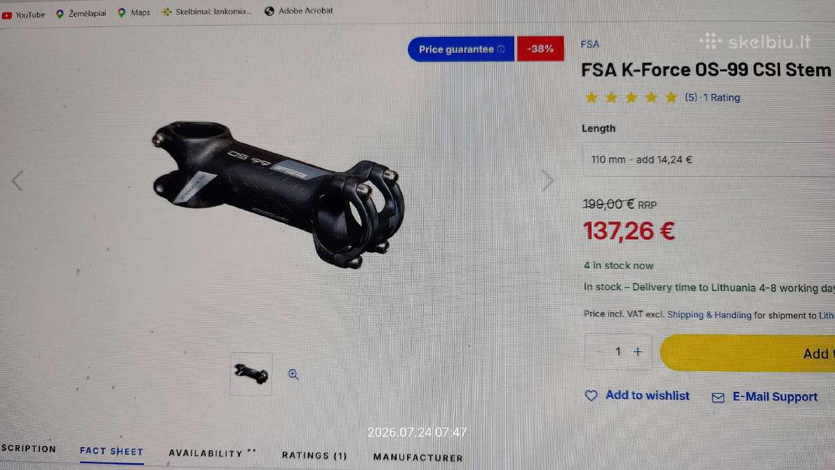 110mm 31.8 Iškyša KTM stemas MTB,miesto,e-bike - nuotraukos Nr. 14