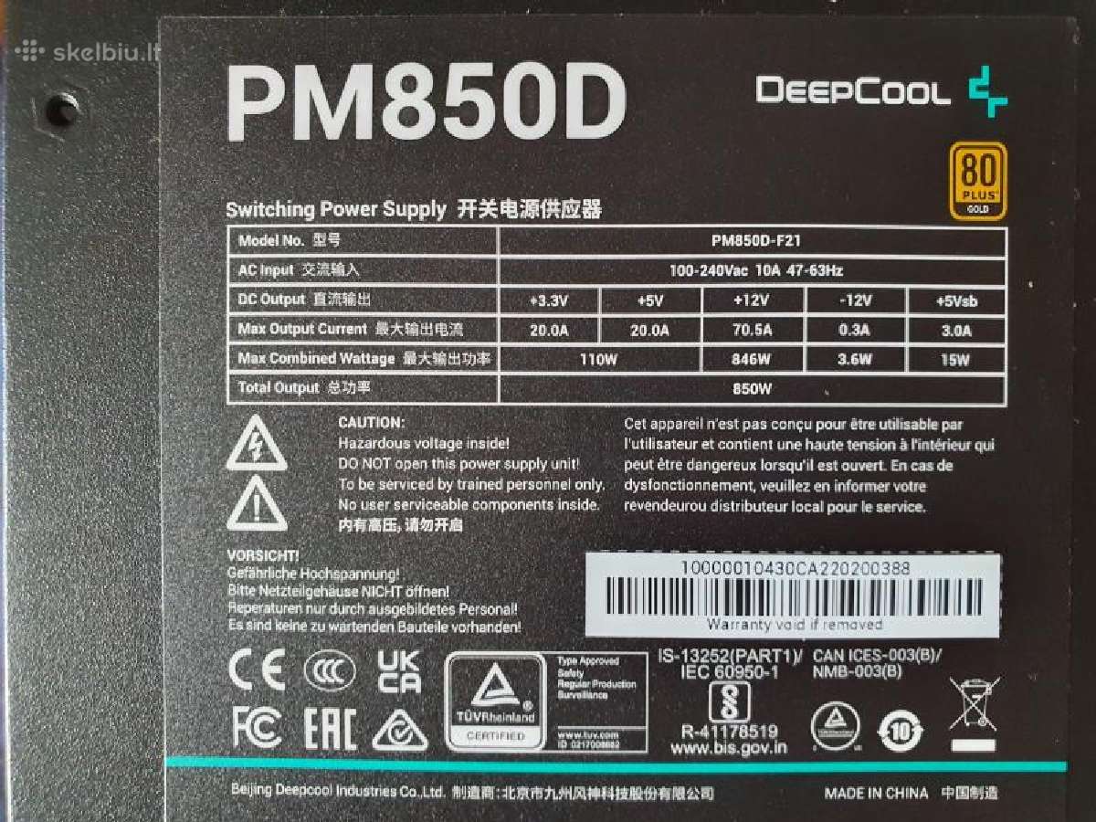 Deepcool Pm850d 850w - nuotraukos Nr. 2