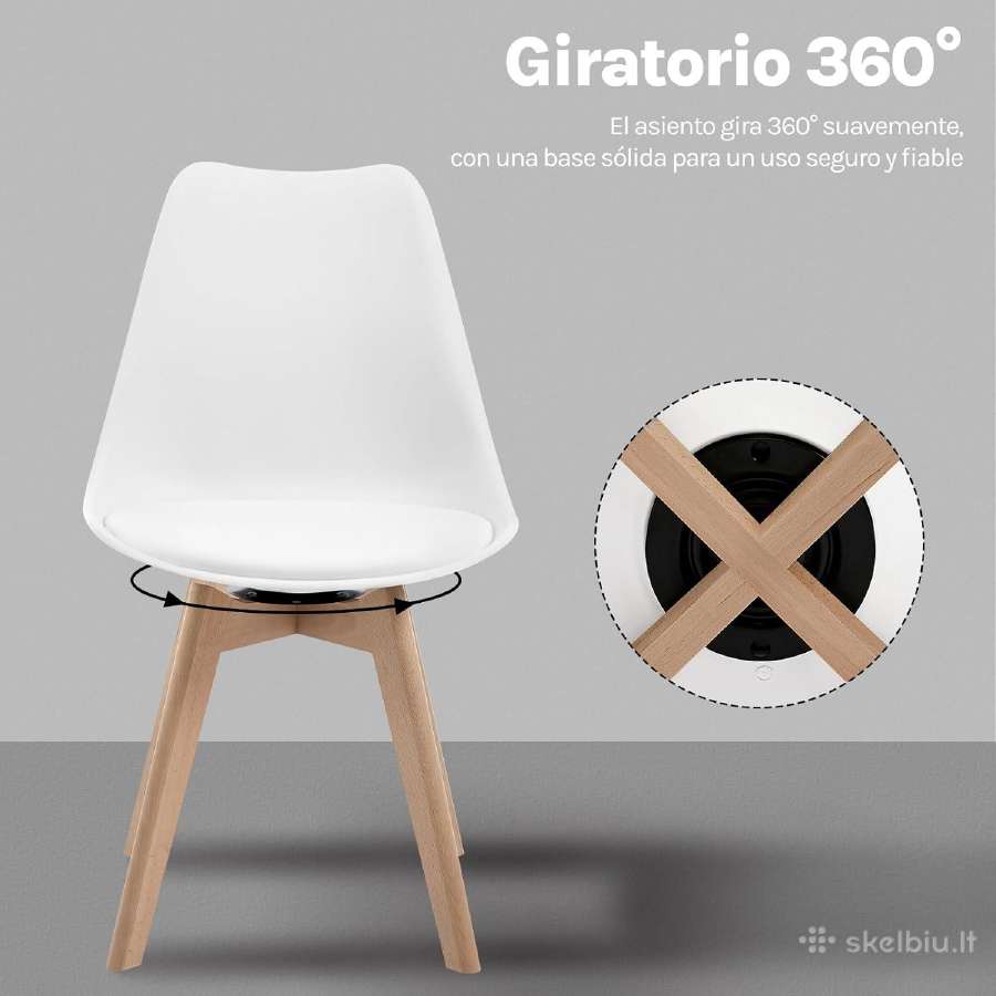 Valgomojo kėdžių komplektas, 4 vnt., 360 - nuotraukos Nr. 8