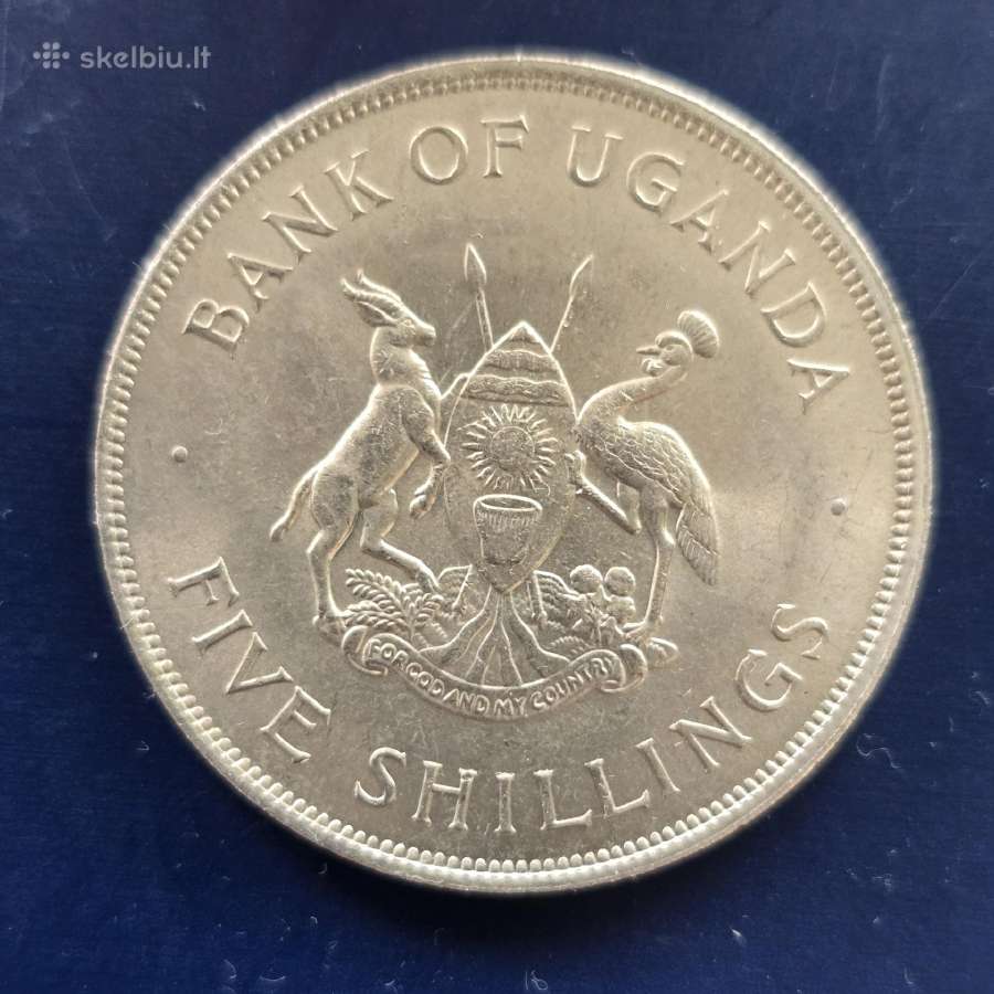 Uganda 1968 5 shillings Fao Cu-ni - nuotraukos Nr. 2