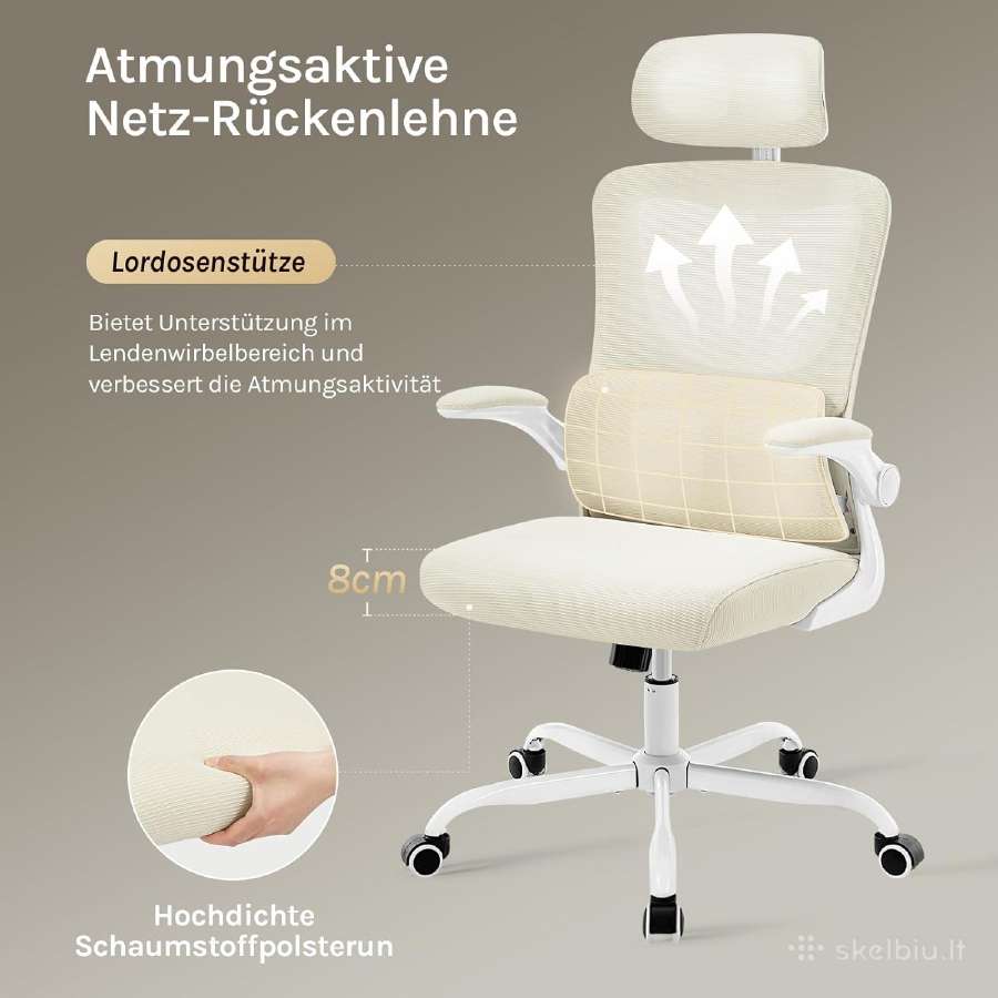 Ergonomiška biuro kėdė su juosmens atrama. - nuotraukos Nr. 2
