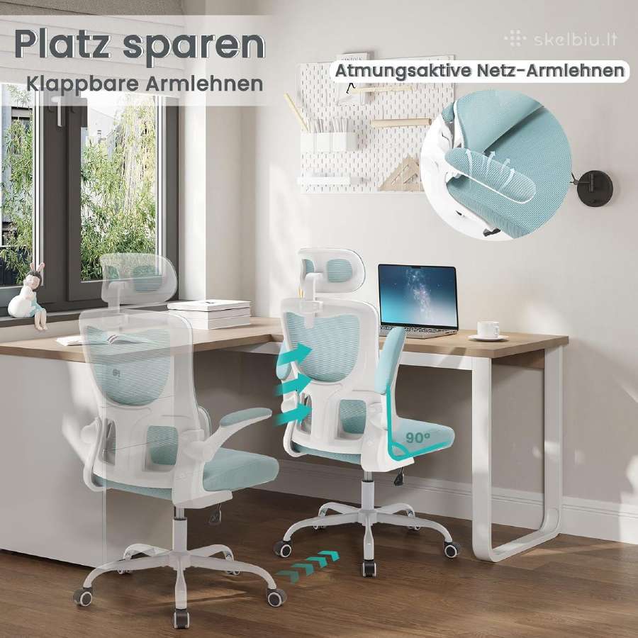 Ergonomiška biuro kėdė su juosmens atrama. - nuotraukos Nr. 8