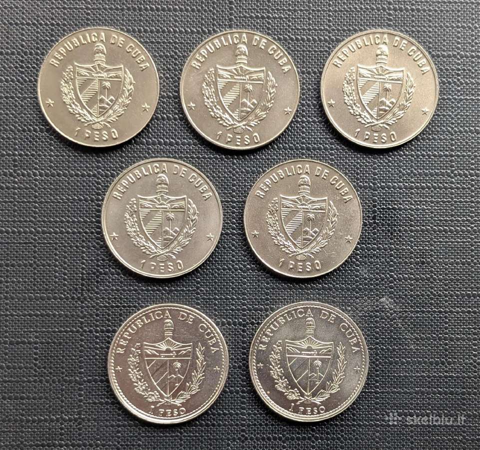 Kuba 1 peso (7 skirtingos monetos) - nuotraukos Nr. 2
