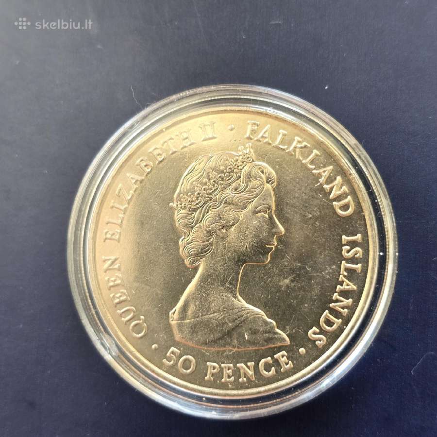 Folklendo s. 1983 50 pence Cu-ni - nuotraukos Nr. 2