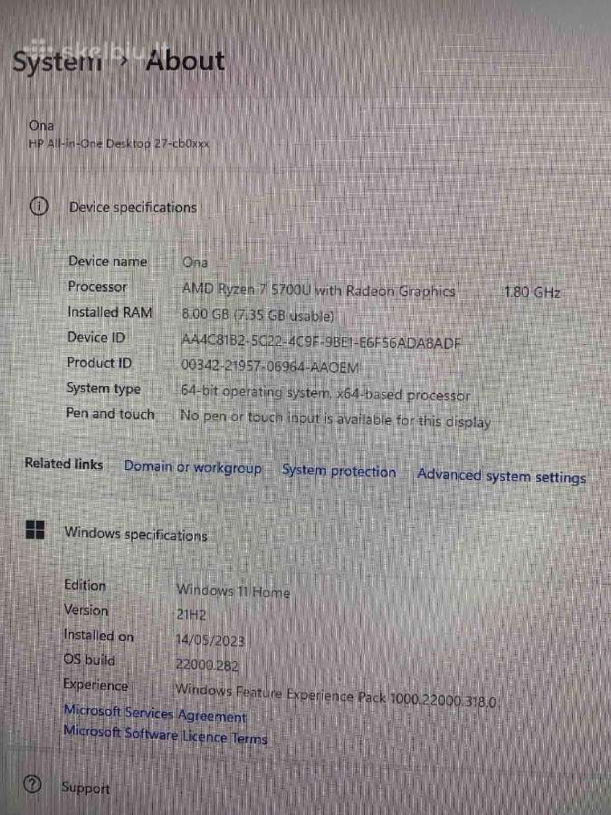 Hp 27 Business All-in-one Desktop - nuotraukos Nr. 5