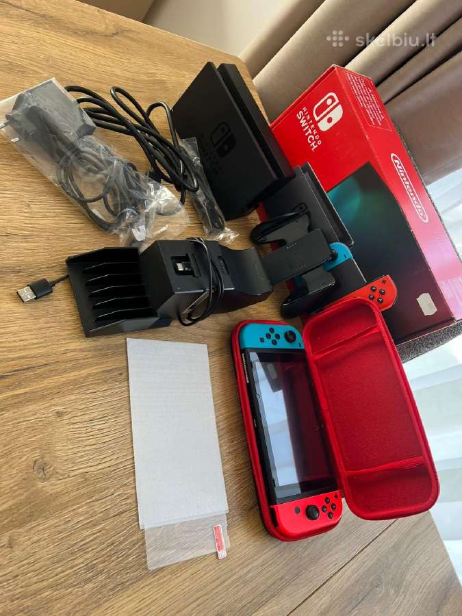 Nintendo switch v2 + priedai - nuotraukos Nr. 4