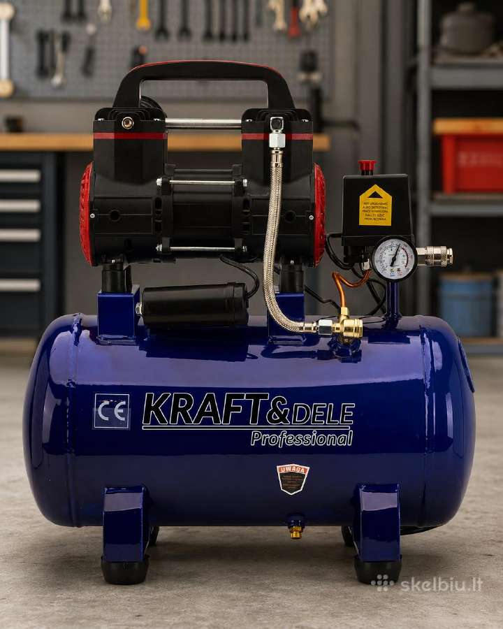 Bealyvinis kompresorius 24l 1390w 220 l/min Kd2128 - nuotraukos Nr. 3