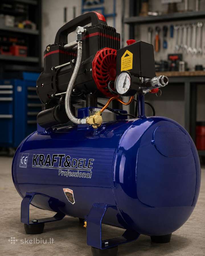 Bealyvinis kompresorius 24l 1390w 220 l/min Kd2128 - nuotraukos Nr. 4