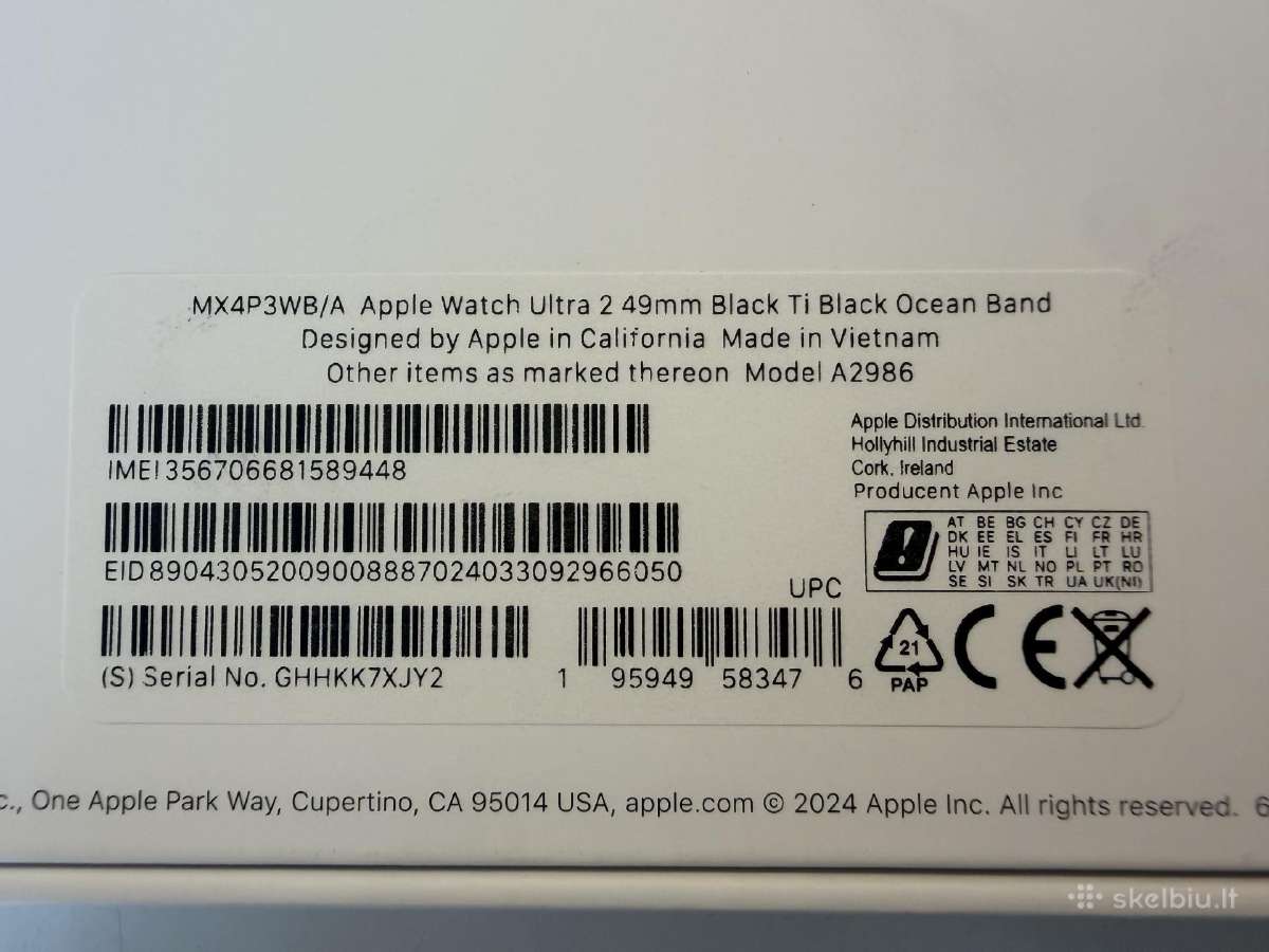 Apple watch ultra 2 49mm black Naujas - nuotraukos Nr. 3