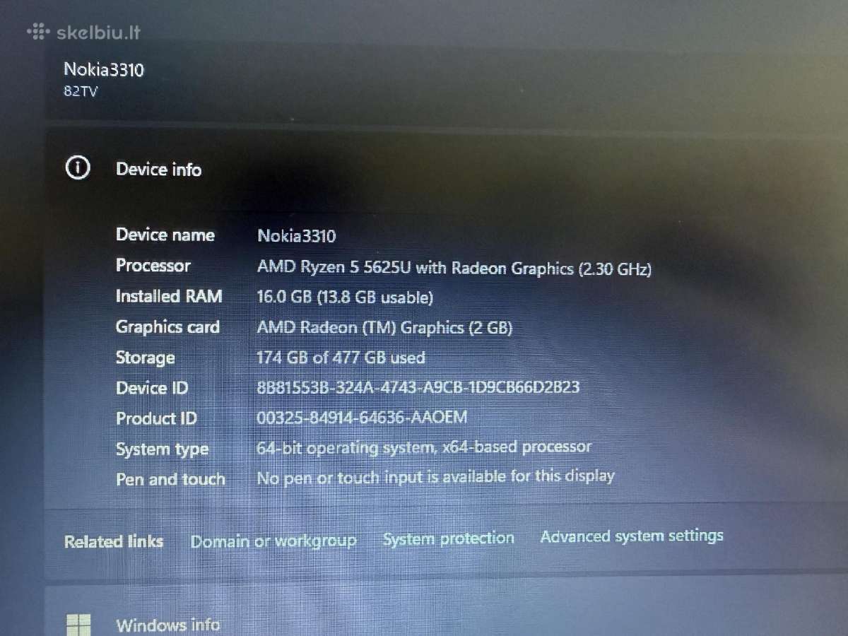 Lenovo v15 g3 Aba nešiojamas kompiuteris - nuotraukos Nr. 4