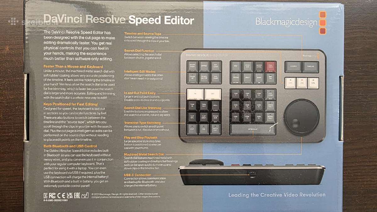 Blackmagic Davinci Resolve Speed editor - nuotraukos Nr. 2