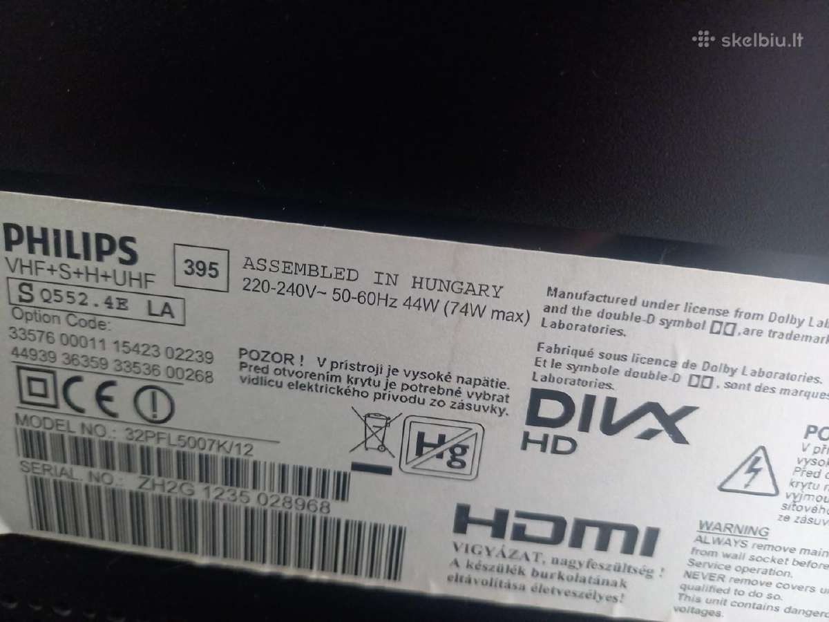 Parduodamas Philips 32pfl5007k/12 32" Full HD - nuotraukos Nr. 6