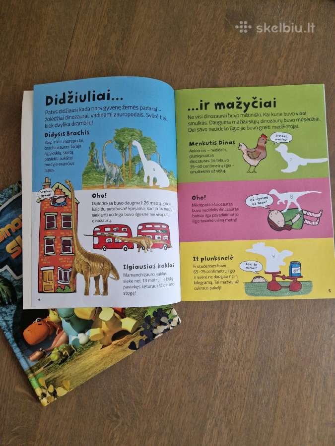 Knygelė "Dinozaurų slėnis" ir lipdukų knygelė - nuotraukos Nr. 4