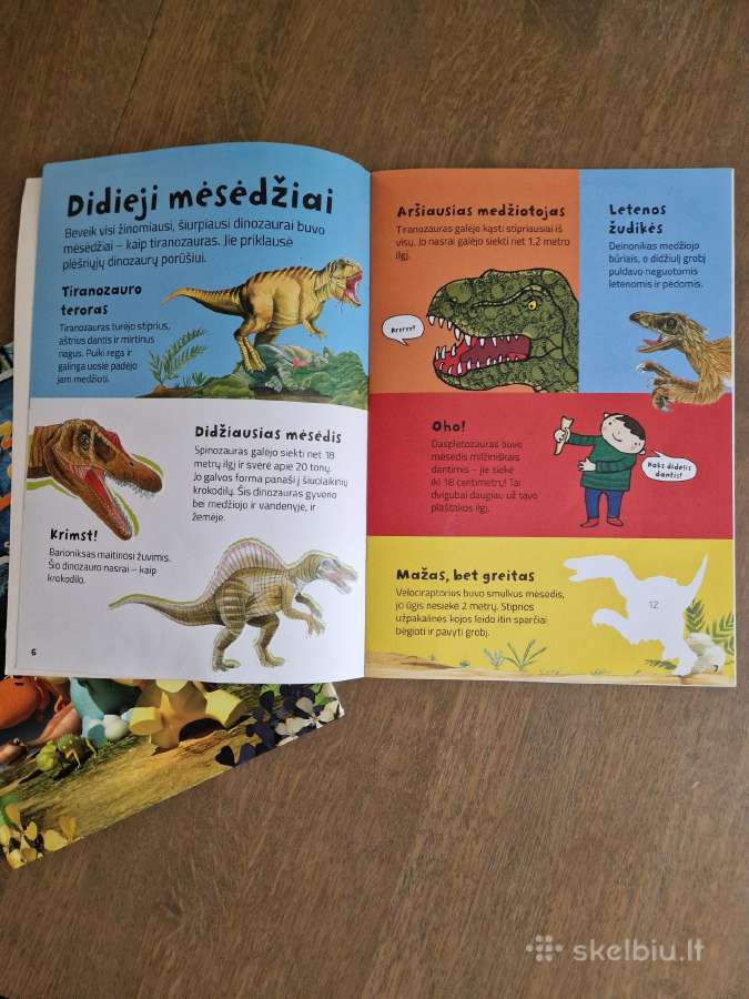 Knygelė "Dinozaurų slėnis" ir lipdukų knygelė - nuotraukos Nr. 5