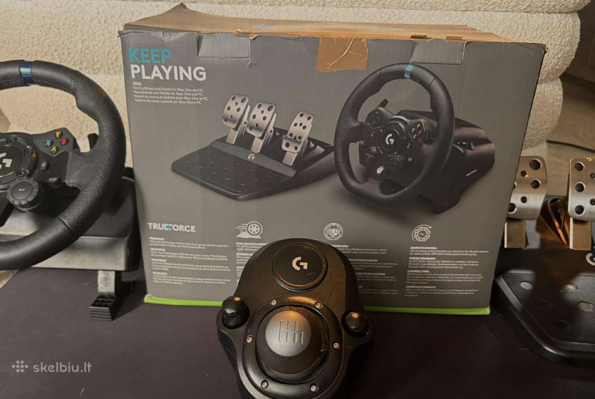 Logitech G923 Trueforce ir pavarų perjungiklis. - nuotraukos Nr. 5