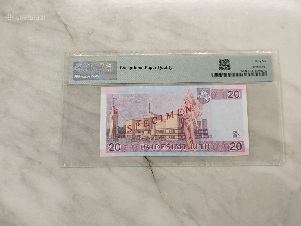 20 litų,2001 metu,pavyzdys - nuotraukos Nr. 2