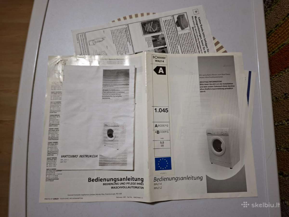 Bomann Wa214 skalbimo mašina 1400rpm - nuotraukos Nr. 4
