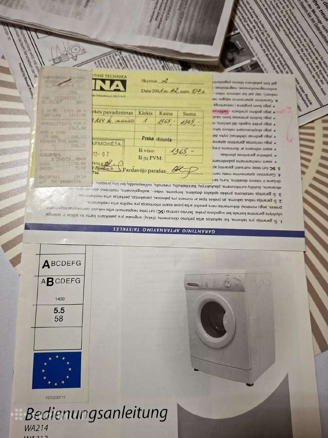 Bomann Wa214 skalbimo mašina 1400rpm - nuotraukos Nr. 5