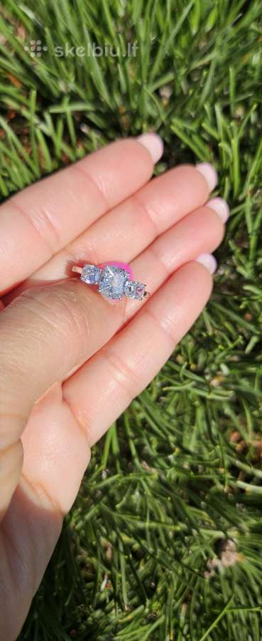 Balto aukso žiedas su 2.55 ct Lab-grown deimantais - nuotraukos Nr. 3