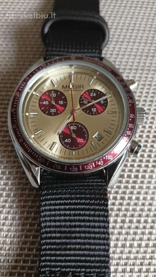 Naujas kvarcinis laikrodukas chronografas - nuotraukos Nr. 7