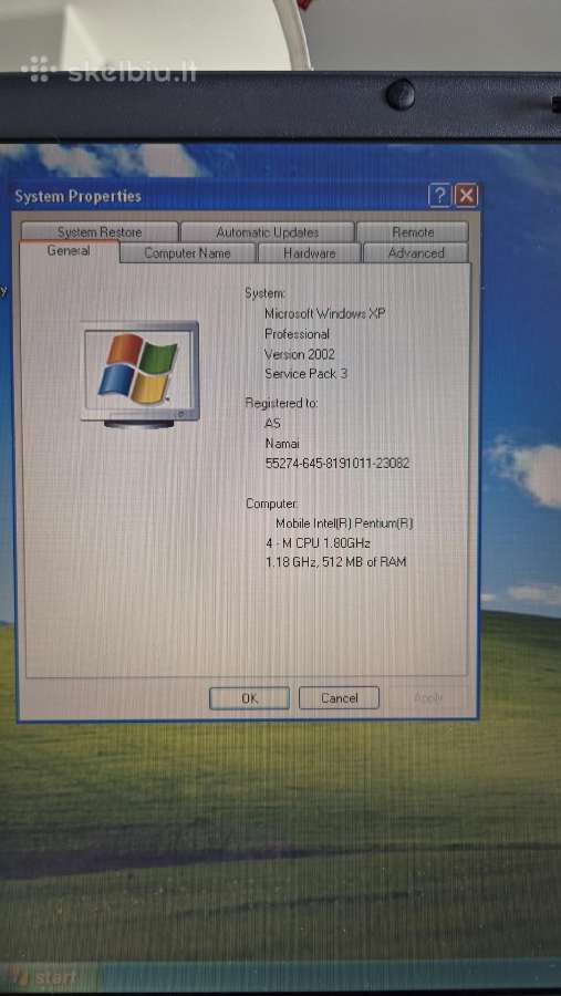 Dell Intel Pentium 4 Retro laptop - nuotraukos Nr. 3