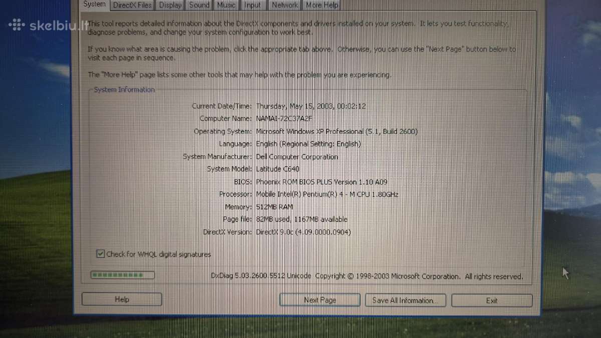 Dell Intel Pentium 4 Retro laptop - nuotraukos Nr. 5