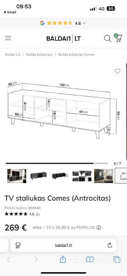 TV staliukas - nuotraukos Nr. 3