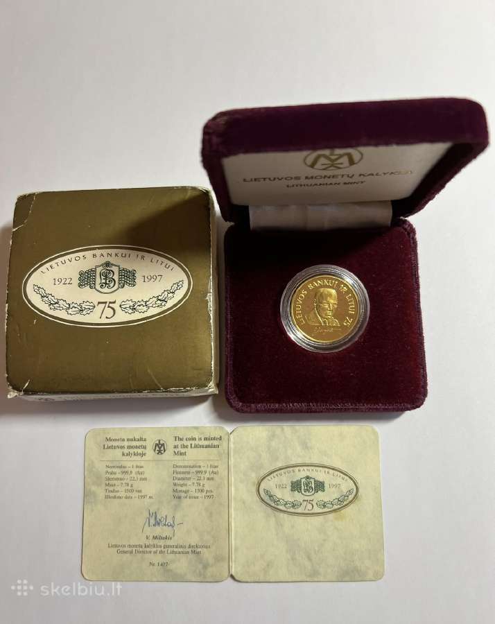 1997m. 1 Litas Au -Jurgutis- - nuotraukos Nr. 3