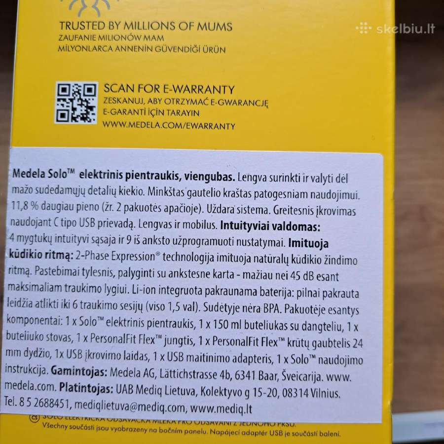 Pientraukis Medela Solo - nuotraukos Nr. 4