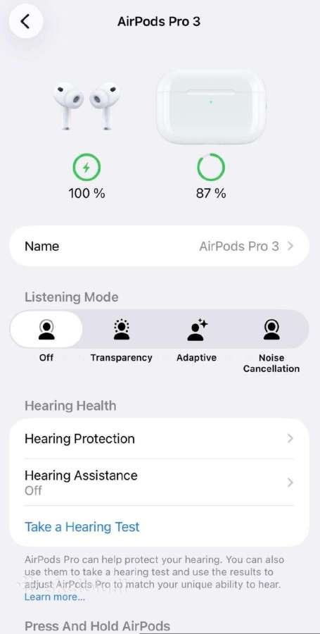 Airpods Pro 3 (2025) - nuotraukos Nr. 5