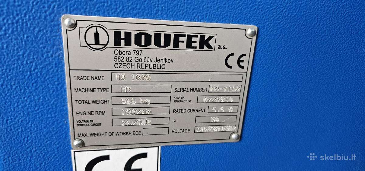 Kraštų šlifavimo staklės Houfek Hb1000 2015m - nuotraukos Nr. 12