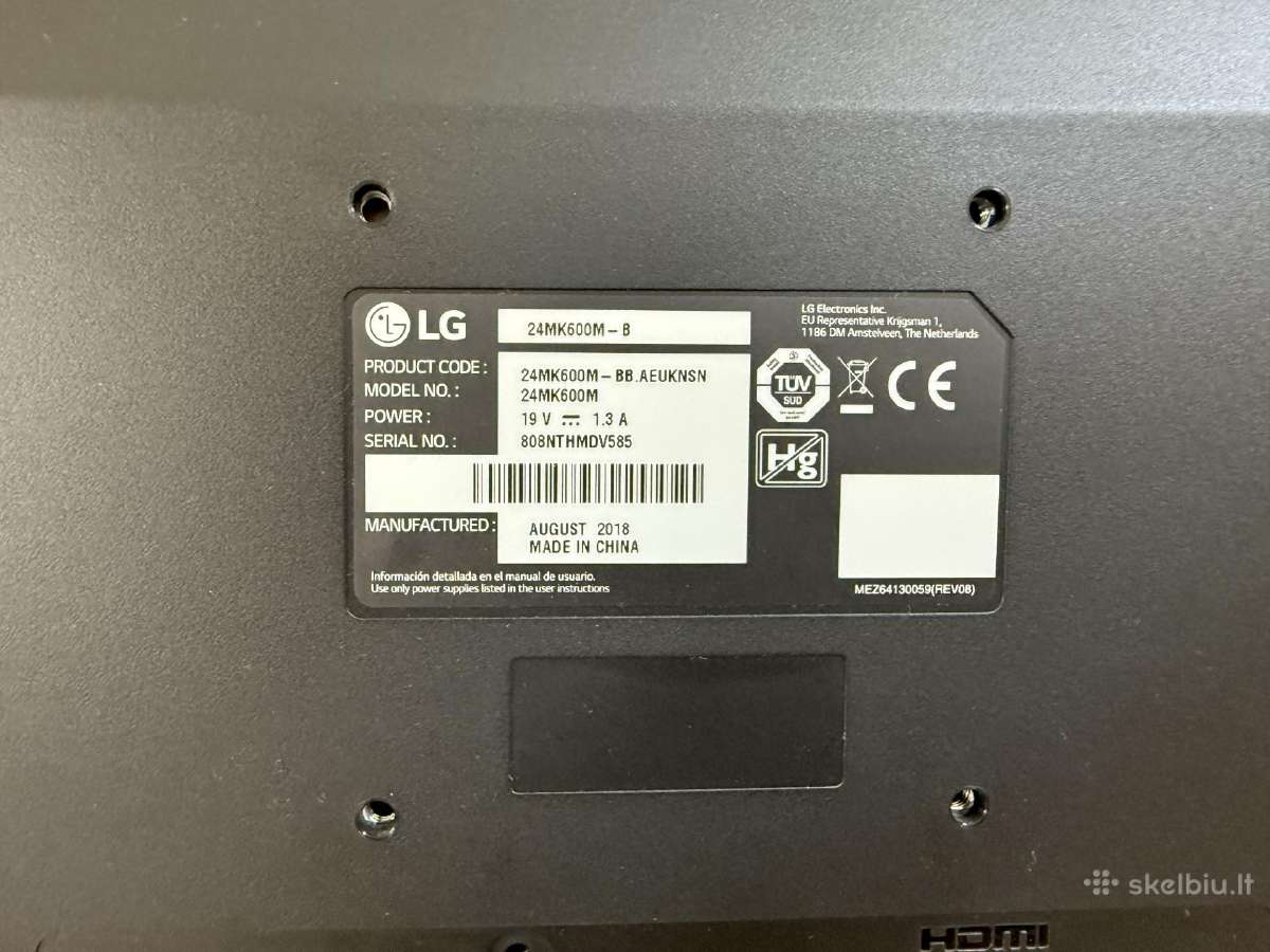 Monitorius LG 24 24mk600m dalimis matrica - nuotraukos Nr. 4