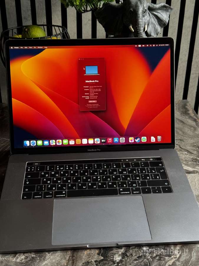 Apple MacBook Pro 15 2017 Touch Bar i7 16gb - nuotraukos Nr. 4