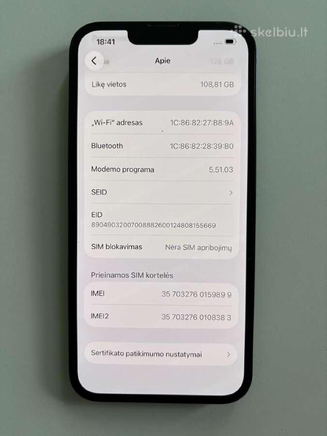 iPhone 13 128 GB, juodas - nuotraukos Nr. 3