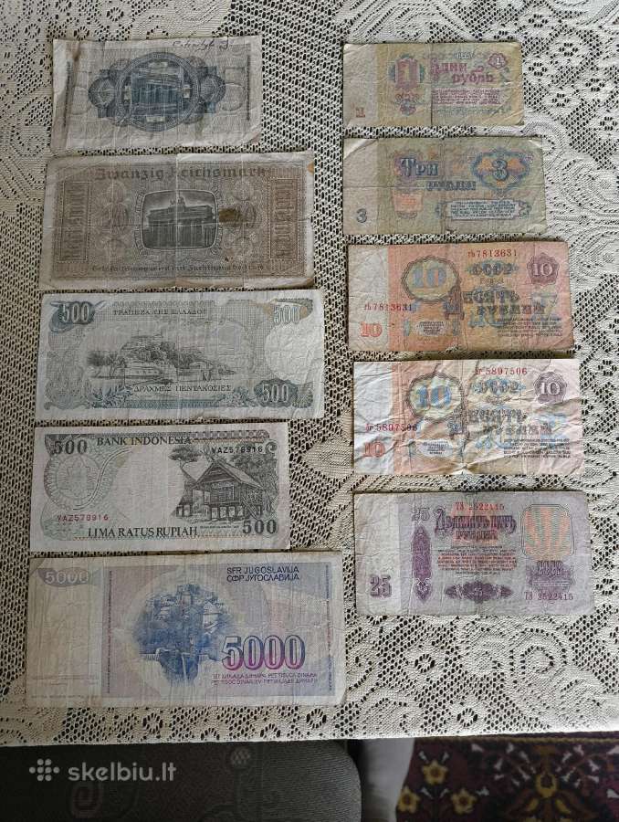 Banknotai Originalus - Apyvartinio Stovio 10 Vnt. - nuotraukos Nr. 2