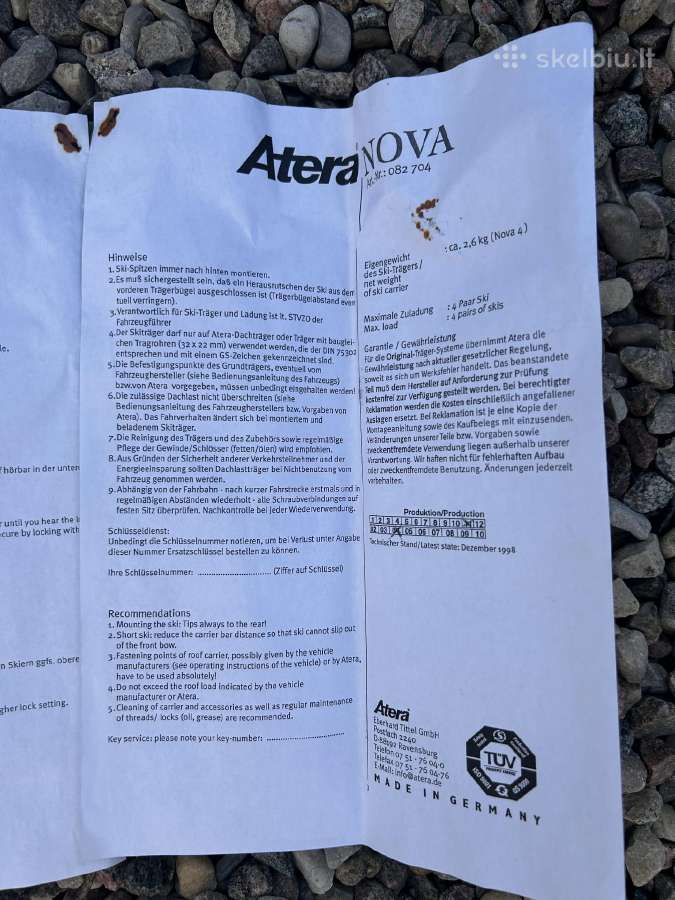 Laikiklis slidėms Atera - nuotraukos Nr. 6