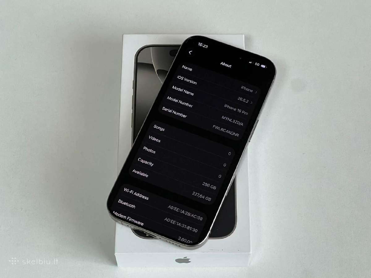 Parduodu iPhone 16 Pro 256gb - nuotraukos Nr. 2