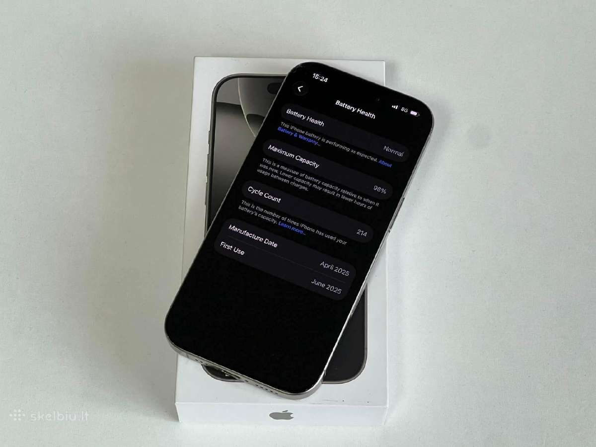 Parduodu iPhone 16 Pro 256gb - nuotraukos Nr. 3