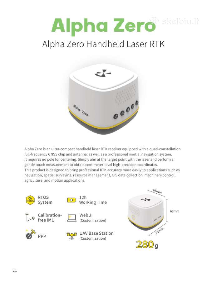 GPS imtuvas su lazeriu Alpha Zero - 2000eur! - nuotraukos Nr. 6