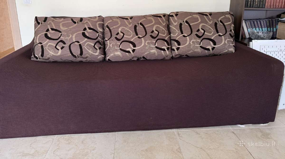 Sofa su miegama dalimi ir patalynės dėže - nuotraukos Nr. 3