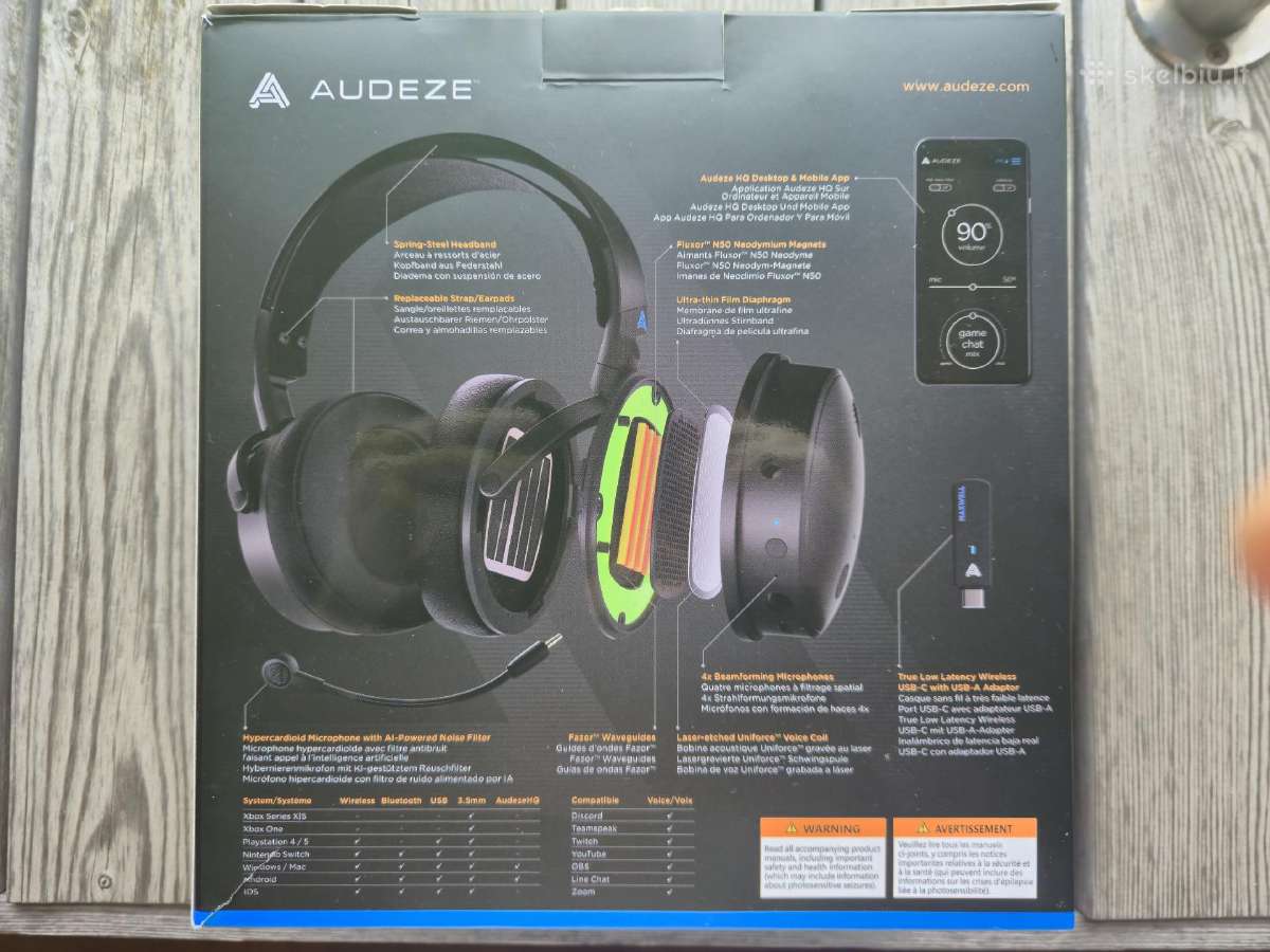 Audeze maxwell belaidės ausinės playstation - nuotraukos Nr. 2