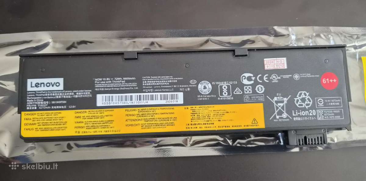 Nešiojamo kompiuterio baterija Lenovo Sb10k97584 - nuotraukos Nr. 2