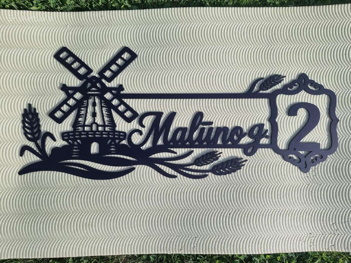 Metaliniai adresų užrašai - Veliavu laikikliai - nuotraukos Nr. 3