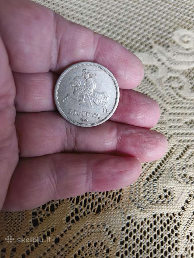 5 Litai 1936 m - Originalas. Sidabras, Apyvartinio - nuotraukos Nr. 5