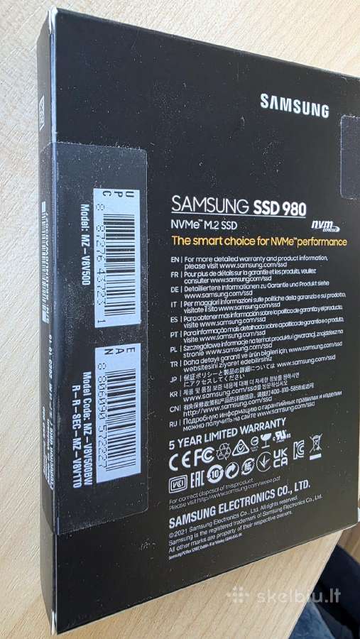 Kietasis diskas (SSD) Samsung 980 Nvme M.2 500gb - nuotraukos Nr. 2