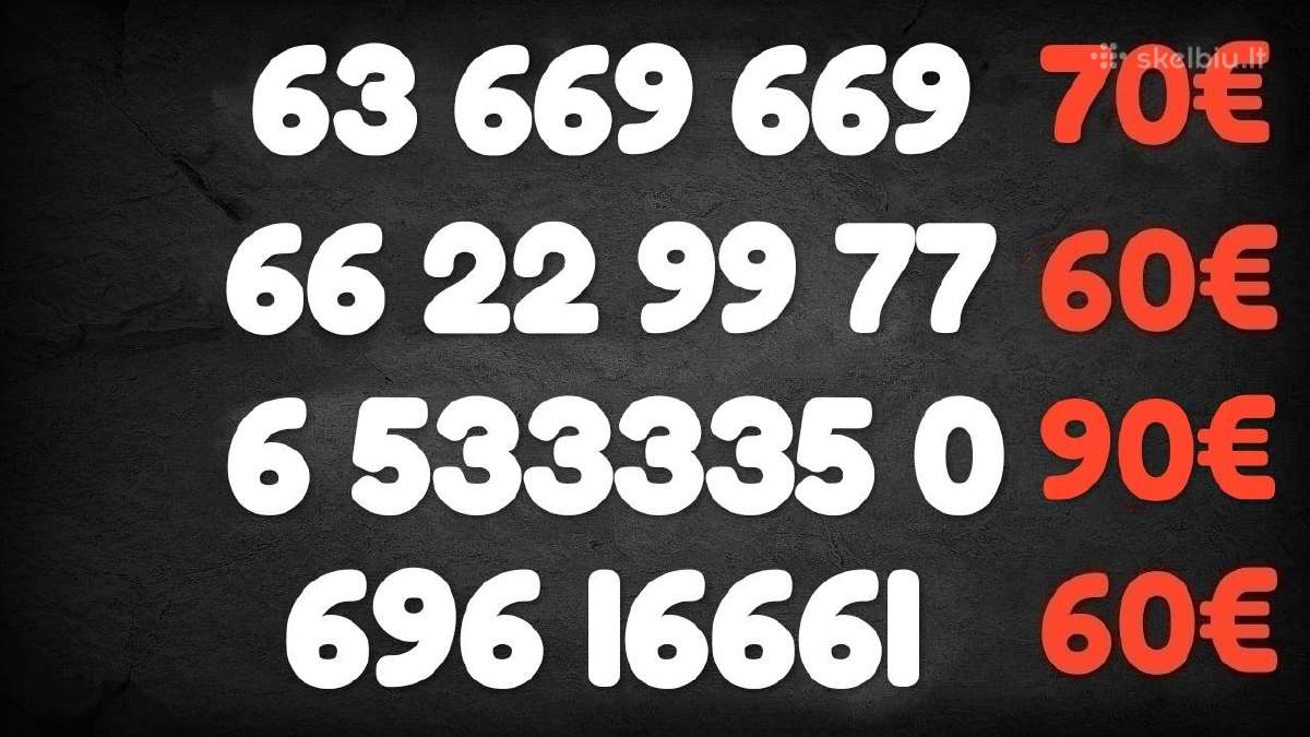 Lengvas VIP Numeris 800800 ,66666, 3444433 - nuotraukos Nr. 2