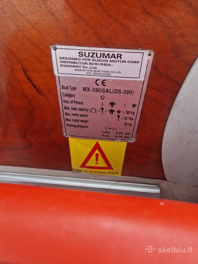 Valties komplektas Suzumar 390al + honda Bf15 - nuotraukos Nr. 14